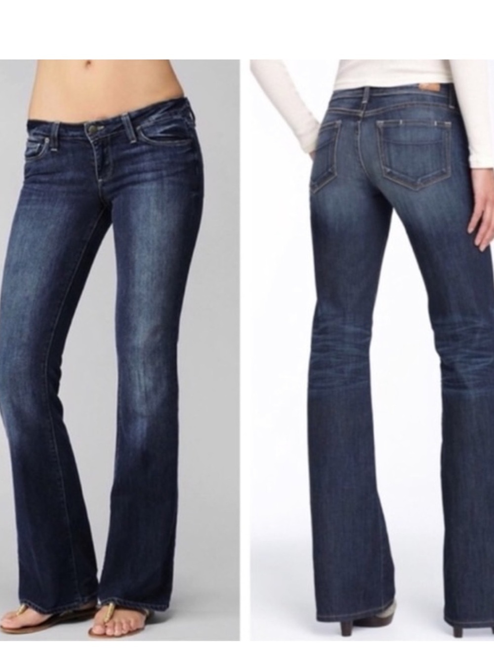 PAIGE Jeans Laurel Canyon Bootcut Low Rise Y2K Denim Dark Wash Size 28